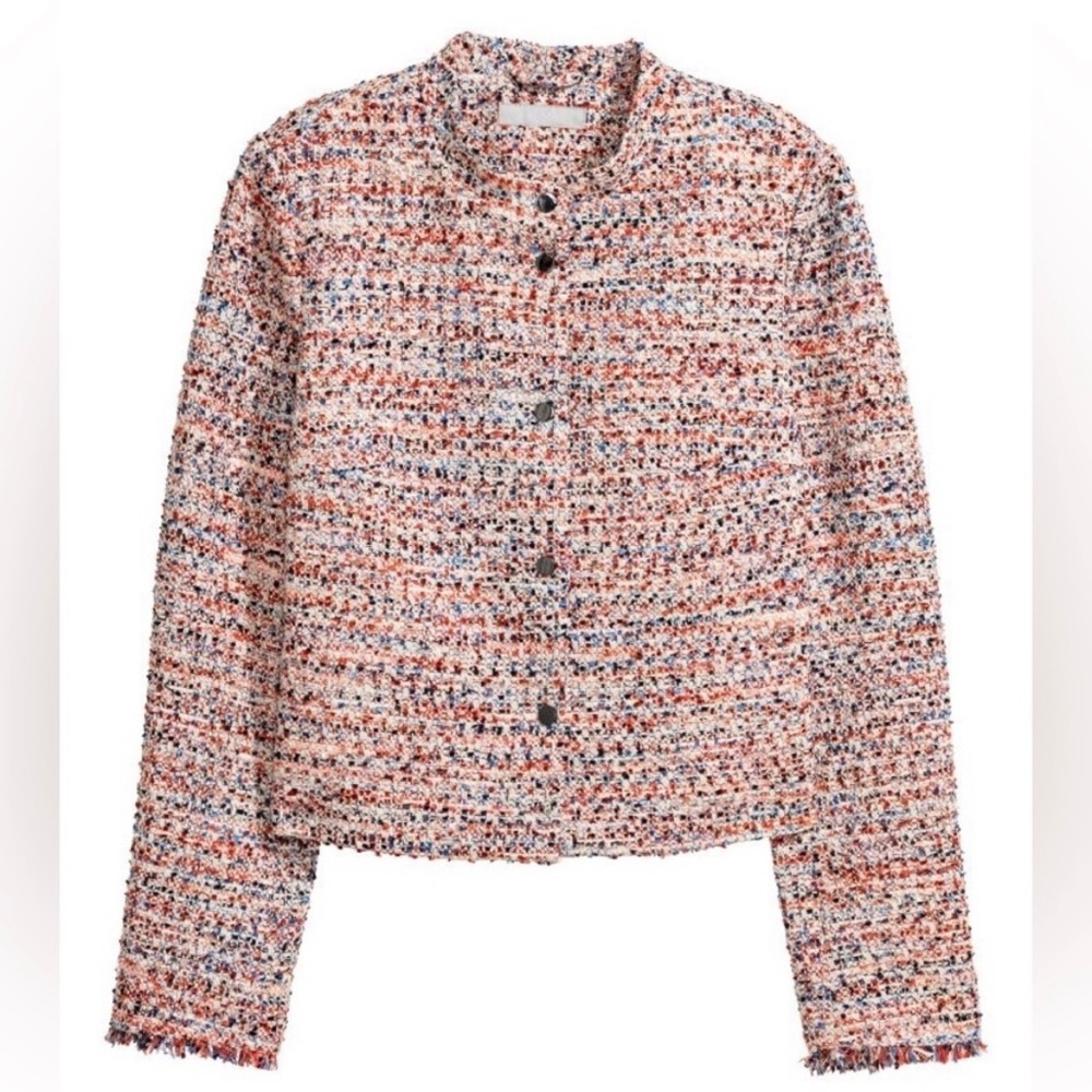 H&M Multi-Coloured Textured Blazer Jacket Women's 8